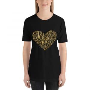 Gold I Love You T-Shirt