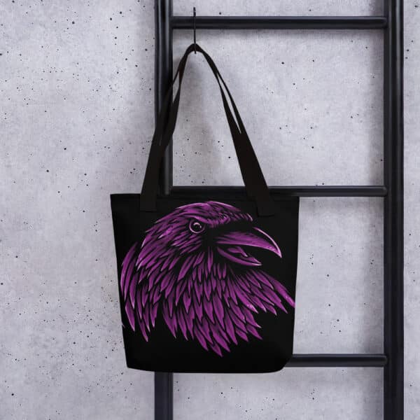 Purple Raven Tote Bag